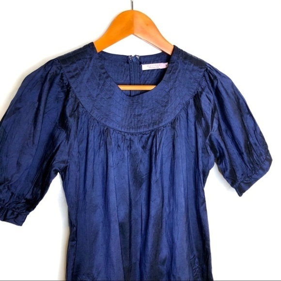Calypso navy silk dress size S - Picture 2 of 8